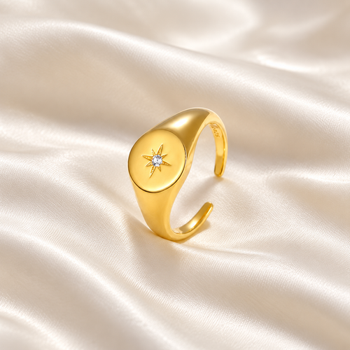 sun jewellery on smooth ivory silk, view 1; digital product visualisation
