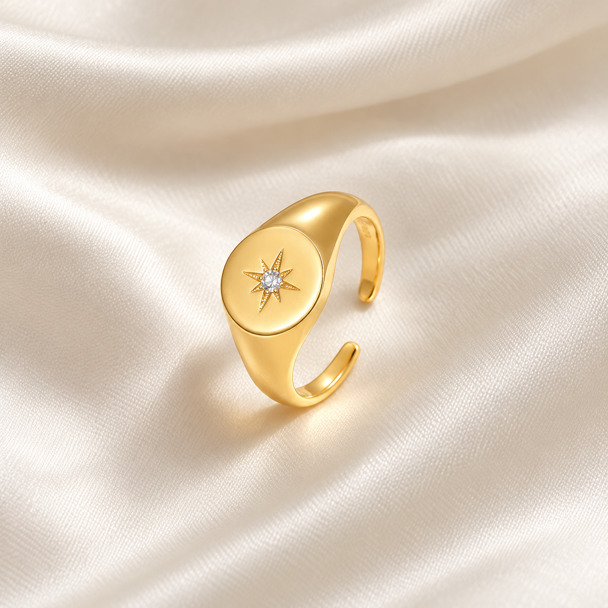 sun jewellery on smooth ivory silk, view 3; digital product visualisation
